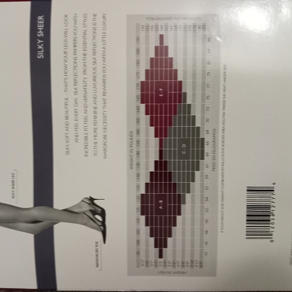 Hanes silk reflections silky sheer classic navy blue pantyhose - Picture 3 of 4